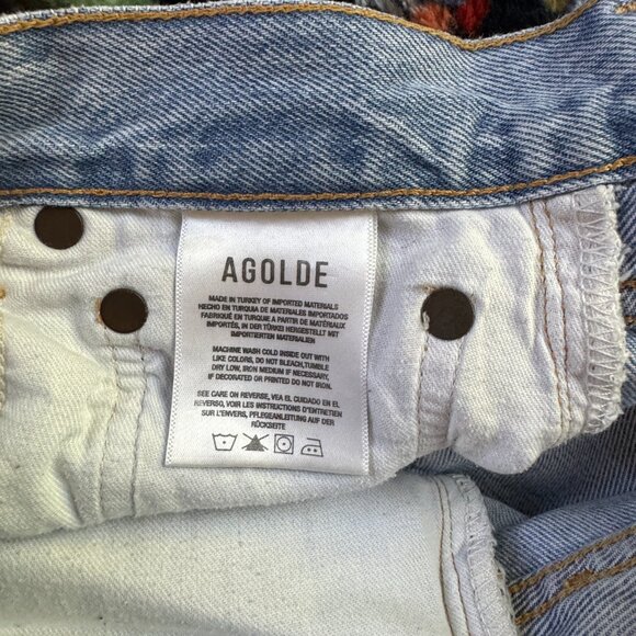 Agolde Riley Crop High Rise Straight Jeans - Picture 11 of 13